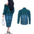Bula Fiji Iri ni Meke Couples Matching Off The Shoulder Long Sleeve Dress and Long Sleeve Button Shirt Karakarawa Fijian Masi - Polynesian Pride