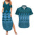 Bula Fiji Iri ni Meke Couples Matching Summer Maxi Dress and Hawaiian Shirt Karakarawa Fijian Masi - Polynesian Pride