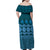 Bula Fiji Iri ni Meke Family Matching Off Shoulder Maxi Dress and Hawaiian Shirt Karakarawa Fijian Masi - Polynesian Pride