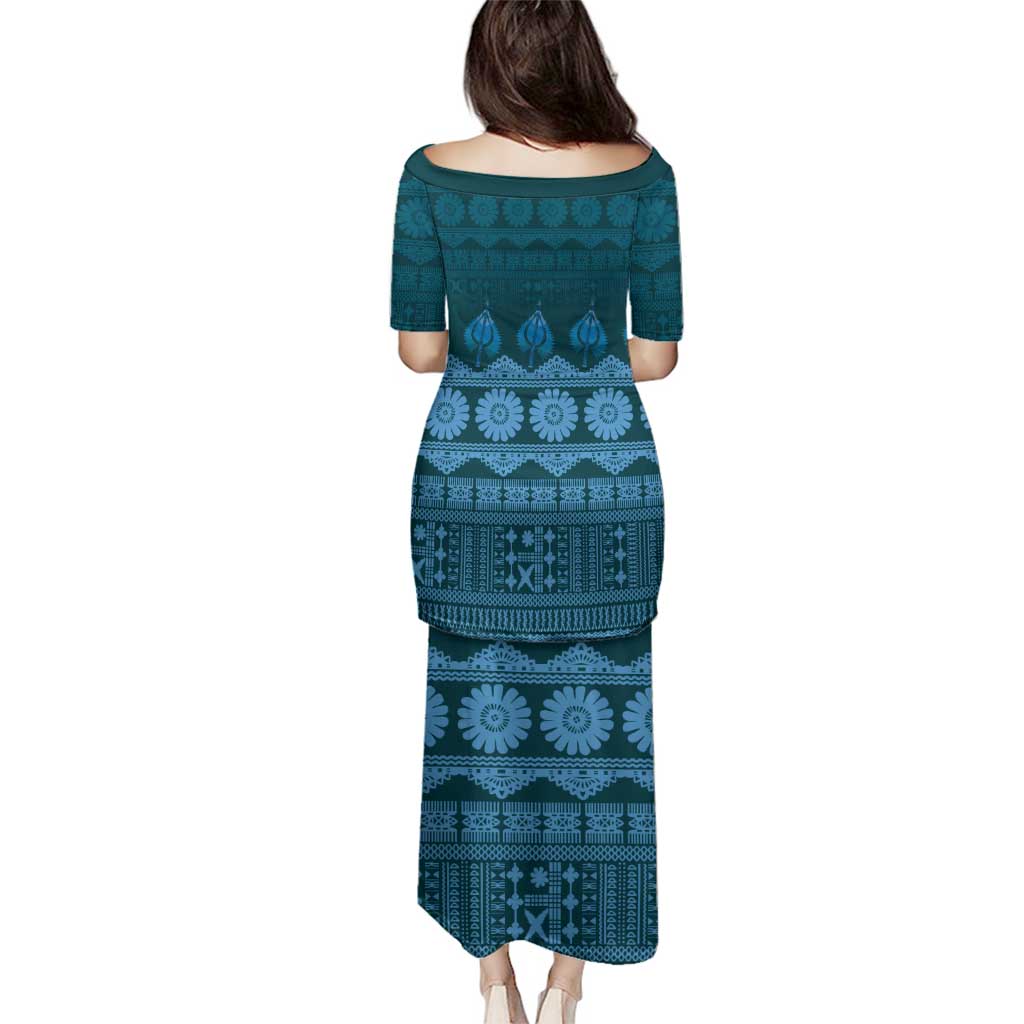 Bula Fiji Iri ni Meke Family Matching Puletasi and Hawaiian Shirt Karakarawa Fijian Masi - Polynesian Pride