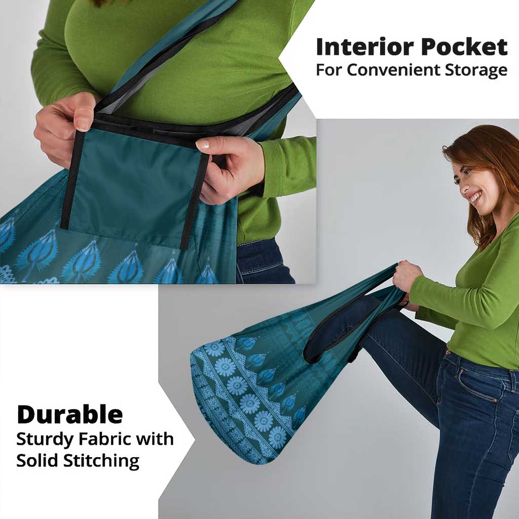 Bula Fiji Iri ni Meke Grocery Bag Karakarawa Fijian Masi - Polynesian Pride