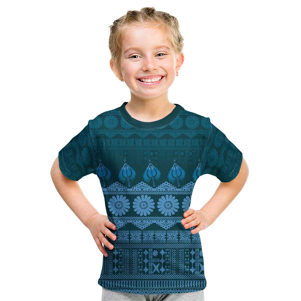 Bula Fiji Iri ni Meke Kid T Shirt Karakarawa Fijian Masi - Polynesian Pride
