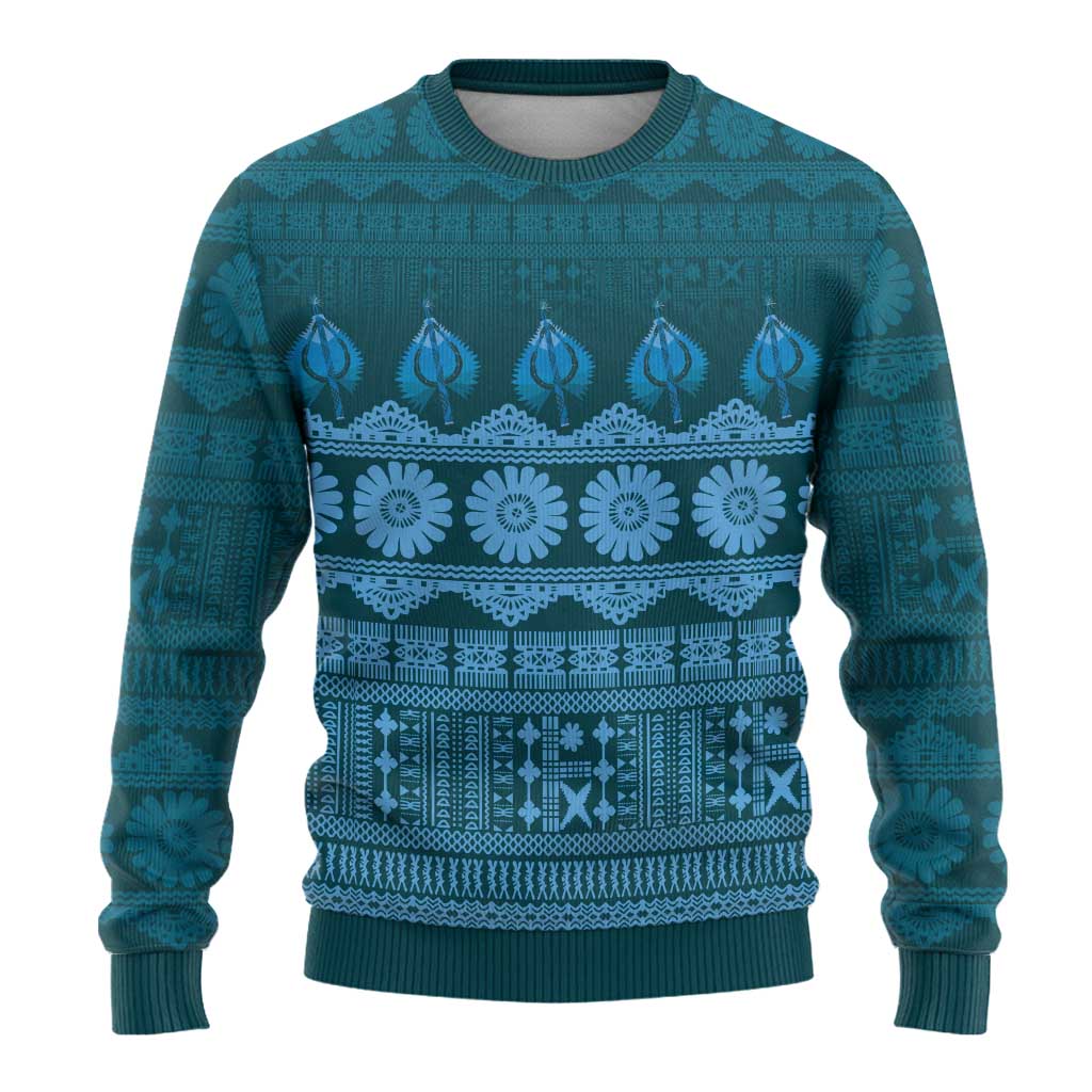 Bula Fiji Iri ni Meke Ugly Christmas Sweater Karakarawa Fijian Masi - Polynesian Pride