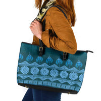 Bula Fiji Iri ni Meke Leather Tote Bag Karakarawa Fijian Masi - Polynesian Pride