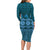 Bula Fiji Iri ni Meke Long Sleeve Bodycon Dress Karakarawa Fijian Masi - Polynesian Pride
