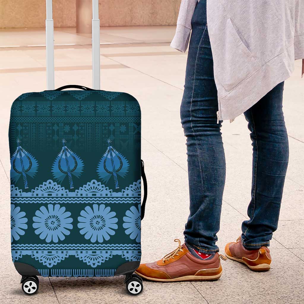 Bula Fiji Iri ni Meke Luggage Cover Karakarawa Fijian Masi - Polynesian Pride