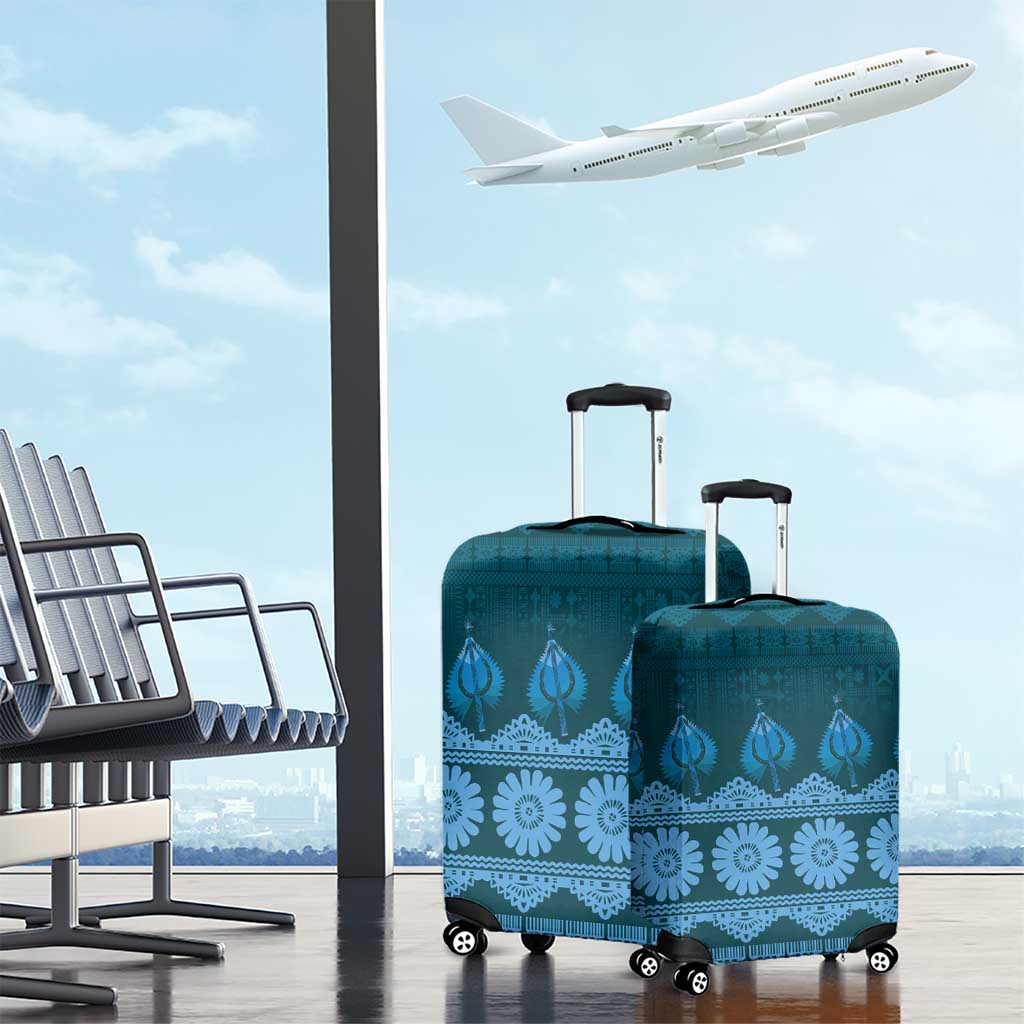Bula Fiji Iri ni Meke Luggage Cover Karakarawa Fijian Masi - Polynesian Pride