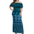 Bula Fiji Iri ni Meke Off Shoulder Maxi Dress Karakarawa Fijian Masi - Polynesian Pride
