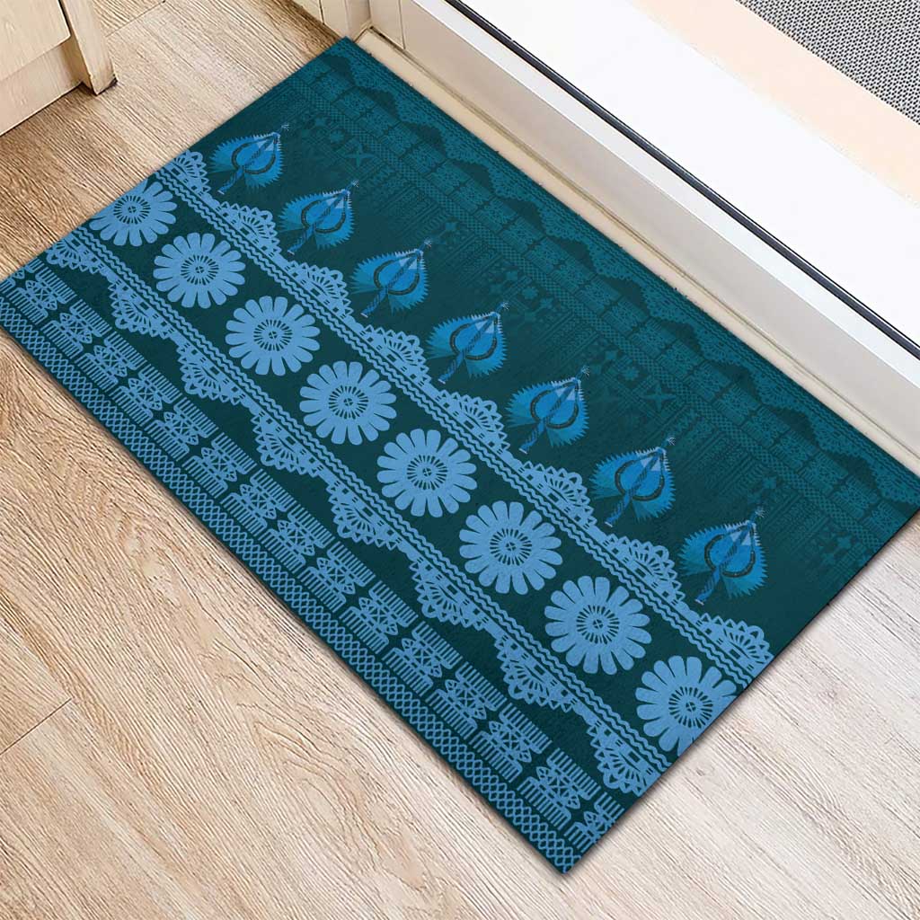 Bula Fiji Iri ni Meke Rubber Doormat Karakarawa Fijian Masi - Polynesian Pride