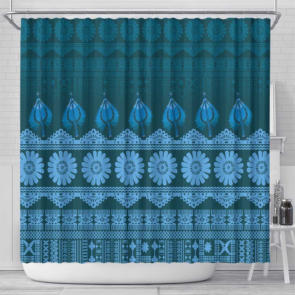 Bula Fiji Iri ni Meke Shower Curtain Karakarawa Fijian Masi - Polynesian Pride