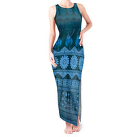 Bula Fiji Iri ni Meke Tank Maxi Dress Karakarawa Fijian Masi - Polynesian Pride