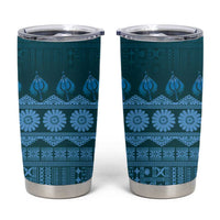 Bula Fiji Iri ni Meke Tumbler Cup Karakarawa Fijian Masi - Polynesian Pride