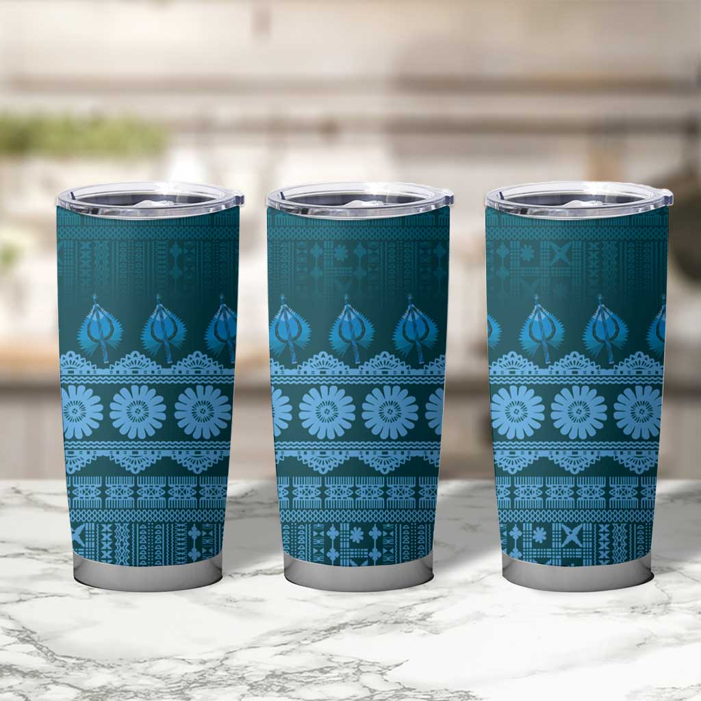 Bula Fiji Iri ni Meke Tumbler Cup Karakarawa Fijian Masi - Polynesian Pride