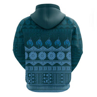 Bula Fiji Iri ni Meke Zip Hoodie Karakarawa Fijian Masi - Polynesian Pride