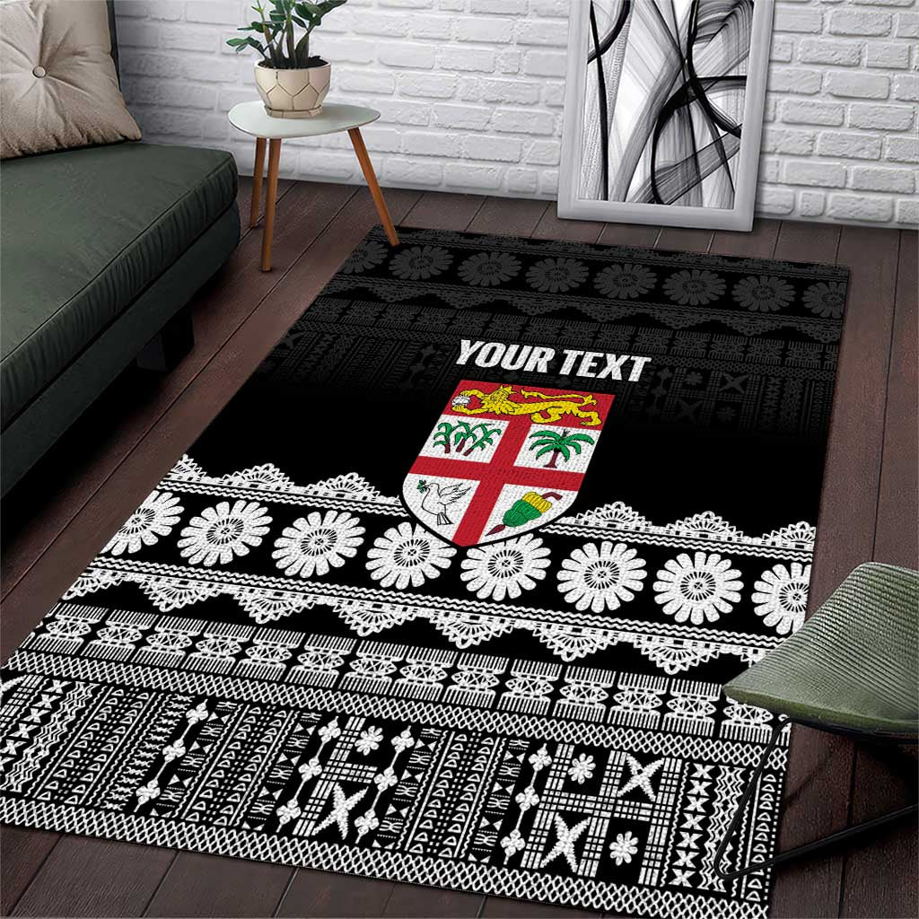 Fiji Tapa Rugby Custom Area Rug Go Fijiana - Polynesian Pride