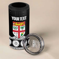 Fiji Tapa Rugby Custom 4 in 1 Can Cooler Tumbler Go Fijiana - Polynesian Pride