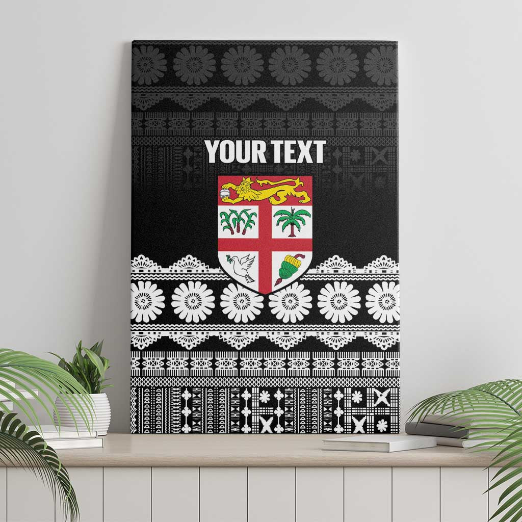 Fiji Tapa Rugby Custom Canvas Wall Art Go Fijiana - Polynesian Pride