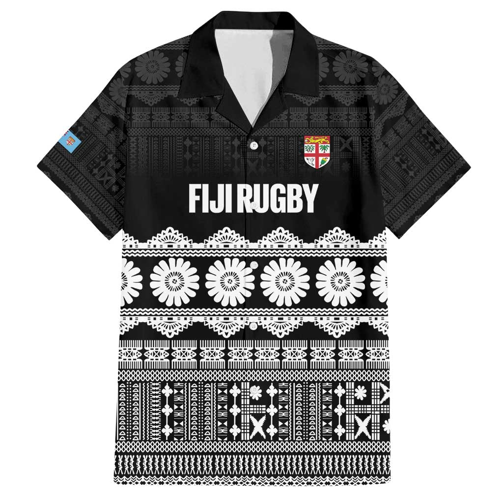 Fiji Tapa Rugby Custom Family Matching Long Sleeve Bodycon Dress and Hawaiian Shirt Go Fijiana - Polynesian Pride