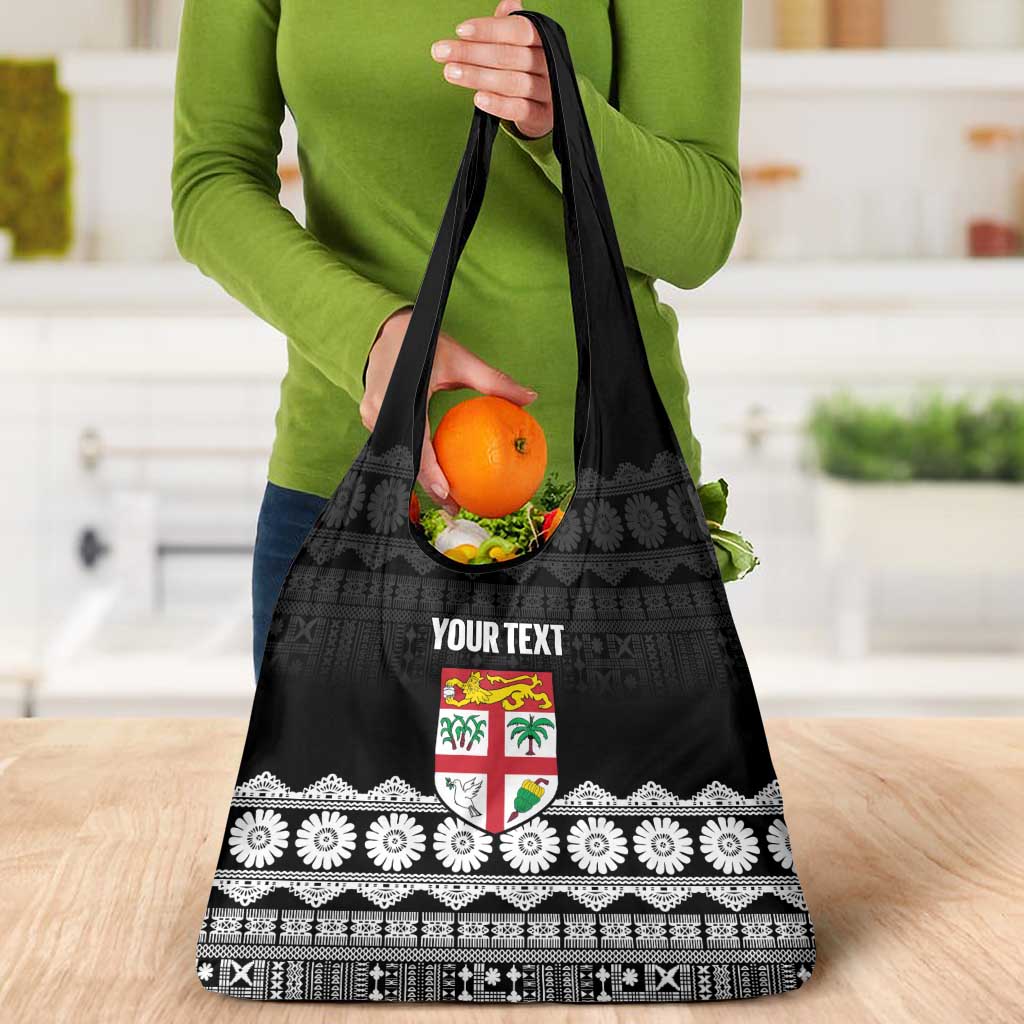 Fiji Tapa Rugby Custom Grocery Bag Go Fijiana - Polynesian Pride
