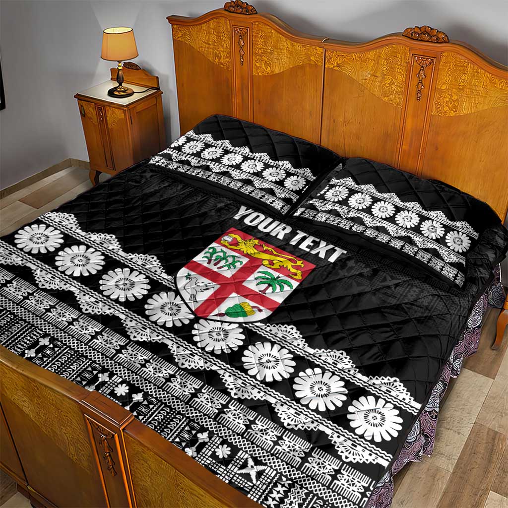 Fiji Tapa Rugby Custom Quilt Bed Set Go Fijiana - Polynesian Pride