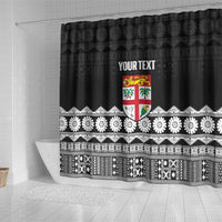 Fiji Tapa Rugby Custom Shower Curtain Go Fijiana - Polynesian Pride
