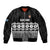 Fiji Tapa Rugby Custom Sleeve Zip Bomber Jacket Go Fijiana - Polynesian Pride