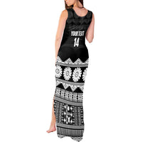 Fiji Tapa Rugby Custom Tank Maxi Dress Go Fijiana - Polynesian Pride