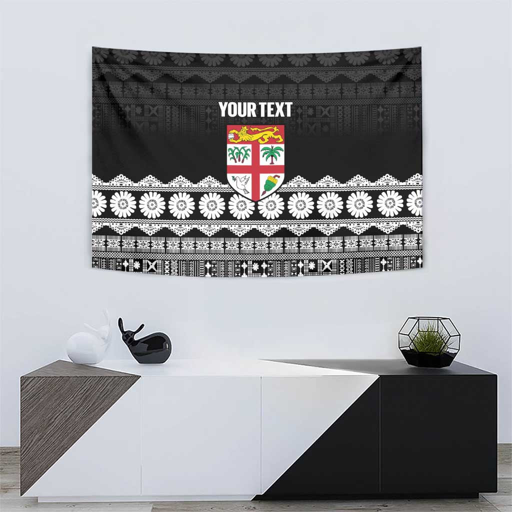 Fiji Tapa Rugby Custom Tapestry Go Fijiana - Polynesian Pride