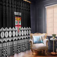Fiji Tapa Rugby Custom Window Curtain Go Fijiana - Polynesian Pride