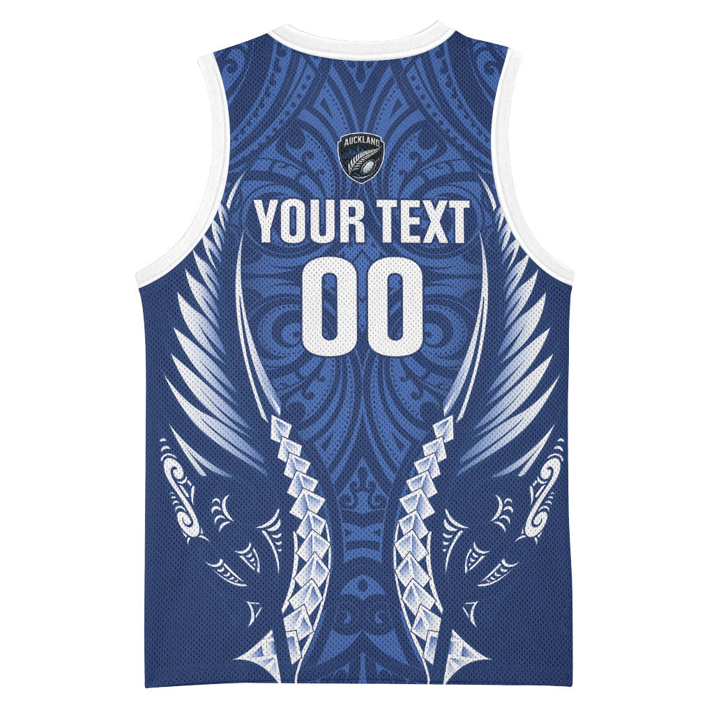 Auckland 2026 Rugby Custom Basketball Jersey NZ Maori Silver Fern LT14 - Polynesian Pride