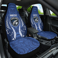 Auckland 2026 Rugby Custom Car Seat Cover NZ Maori Silver Fern LT14 One Size Blue - Polynesian Pride