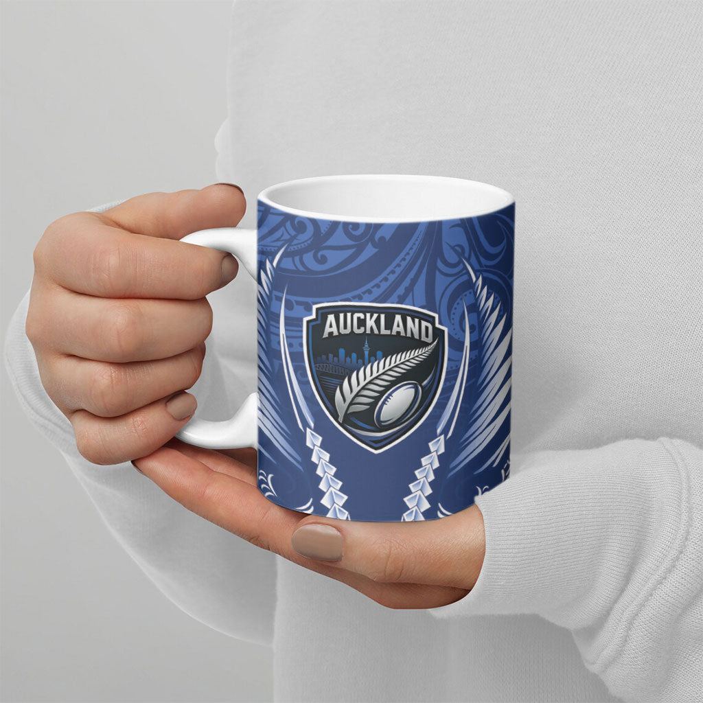 Auckland 2026 Rugby Custom Ceramic Mug NZ Maori Silver Fern