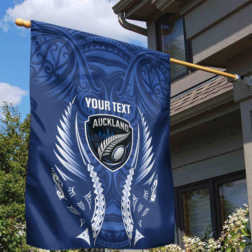 Auckland 2026 Rugby Custom Garden Flag NZ Maori Silver Fern