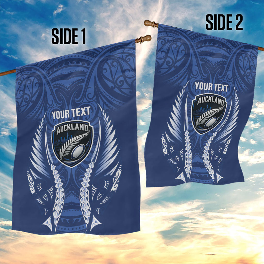 Auckland 2026 Rugby Custom Garden Flag NZ Maori Silver Fern