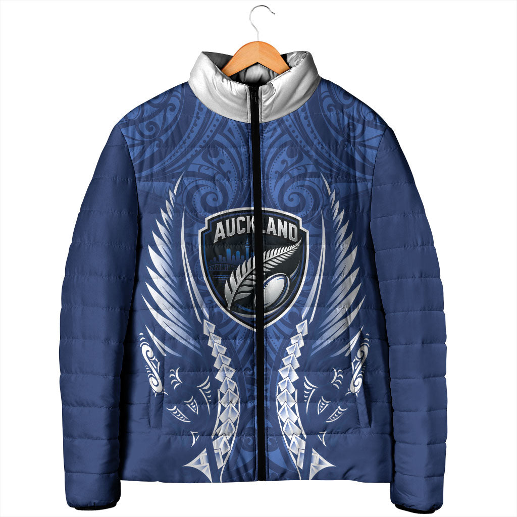 Auckland 2026 Rugby Custom Padded Jacket NZ Maori Silver Fern