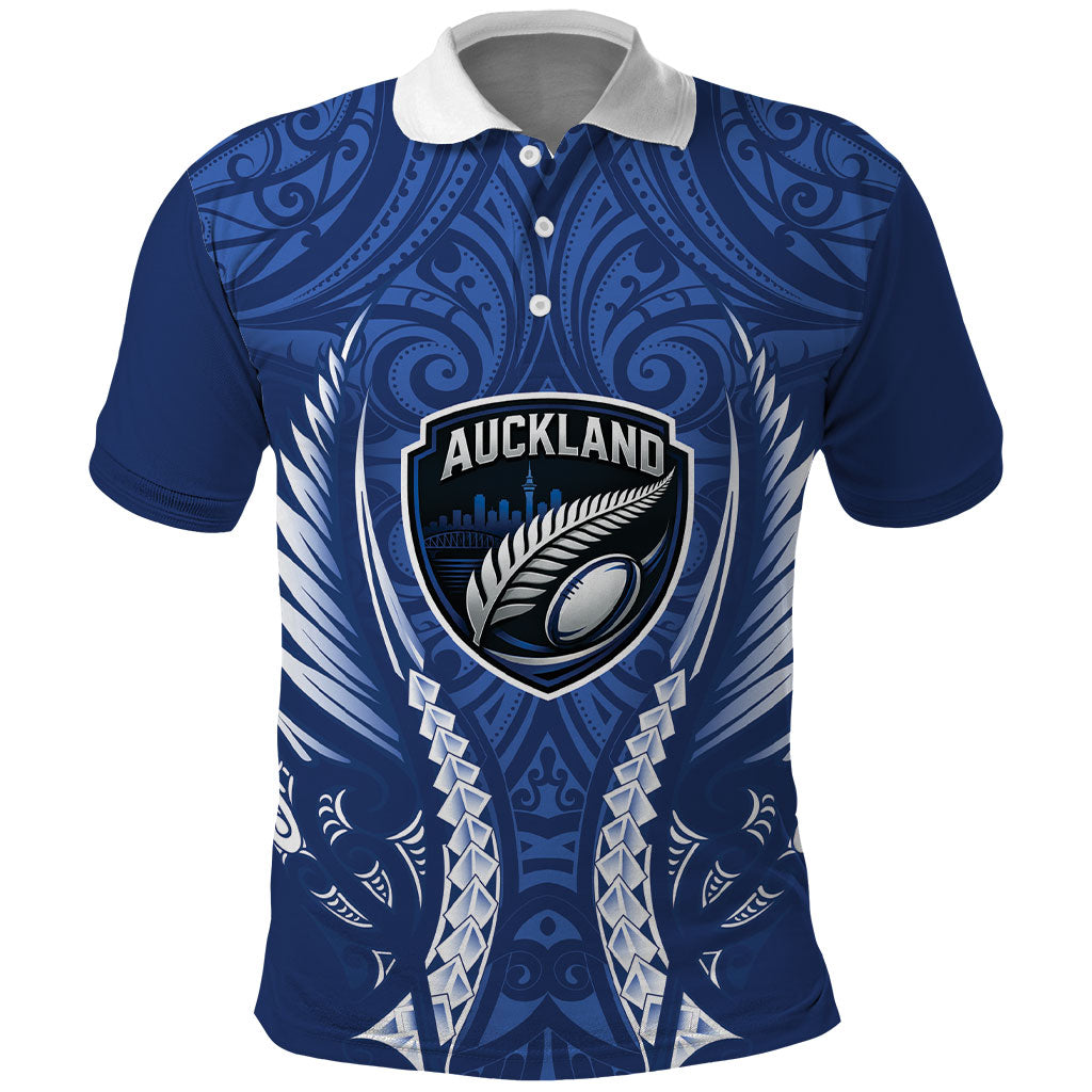 Auckland 2026 Rugby Custom Polo Shirt NZ Maori Silver Fern