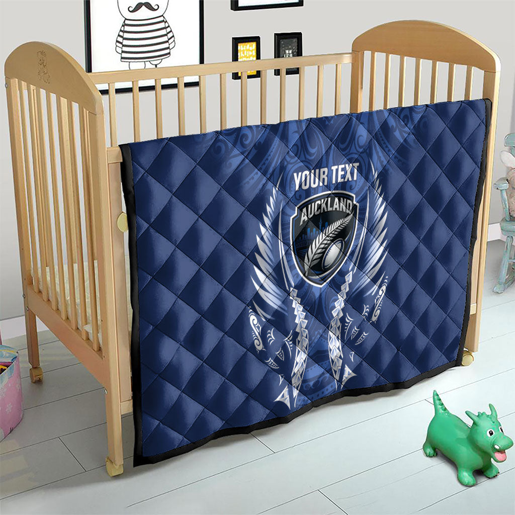 Auckland 2026 Rugby Custom Quilt NZ Maori Silver Fern