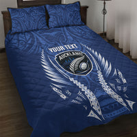 Auckland 2026 Rugby Custom Quilt Bed Set NZ Maori Silver Fern