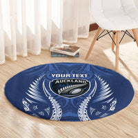 Auckland 2026 Rugby Custom Round Carpet NZ Maori Silver Fern