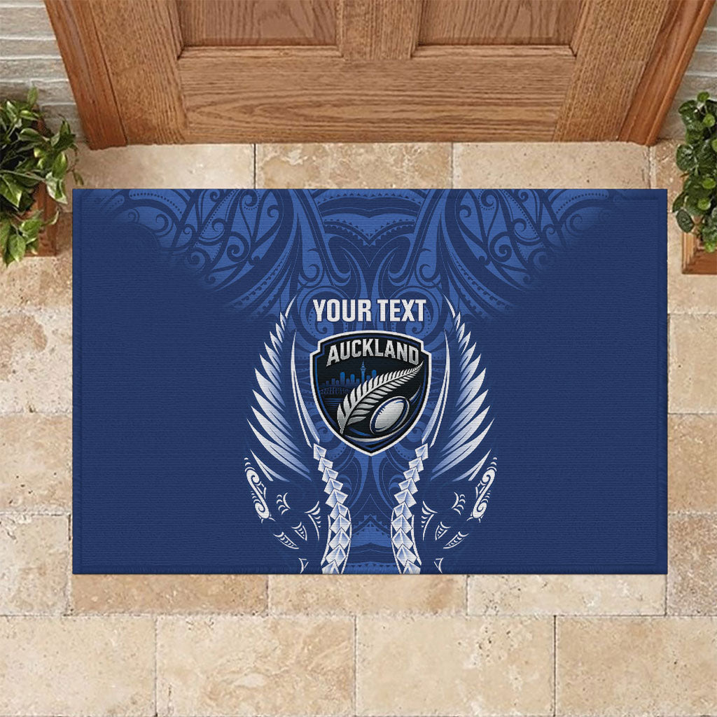 Auckland 2026 Rugby Custom Rubber Doormat NZ Maori Silver Fern