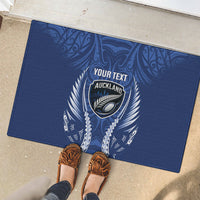 Auckland 2026 Rugby Custom Rubber Doormat NZ Maori Silver Fern LT14 - Polynesian Pride
