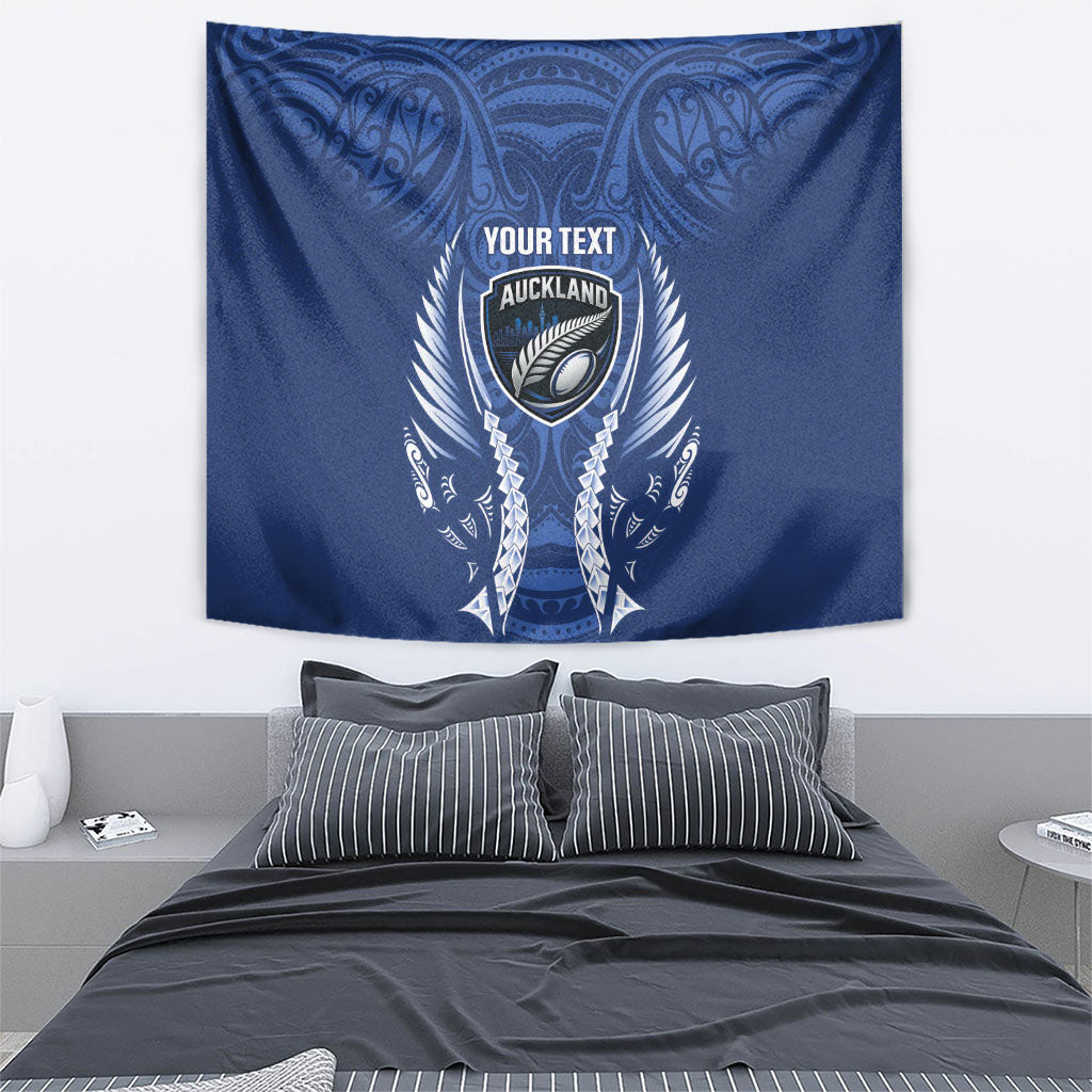 Auckland 2026 Rugby Custom Tapestry NZ Maori Silver Fern