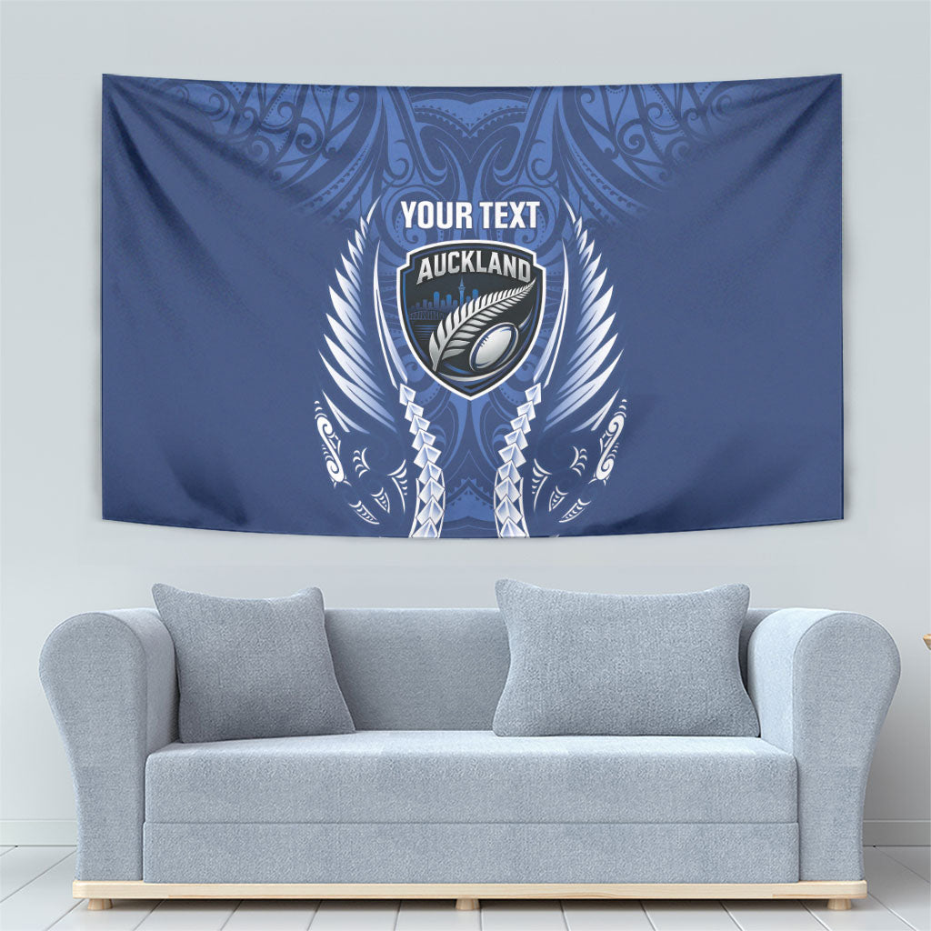 Auckland 2026 Rugby Custom Tapestry NZ Maori Silver Fern