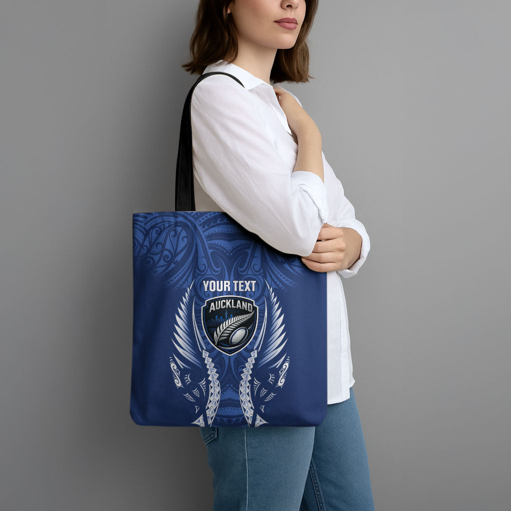Auckland 2026 Rugby Custom Tote Bag NZ Maori Silver Fern LT14 - Polynesian Pride