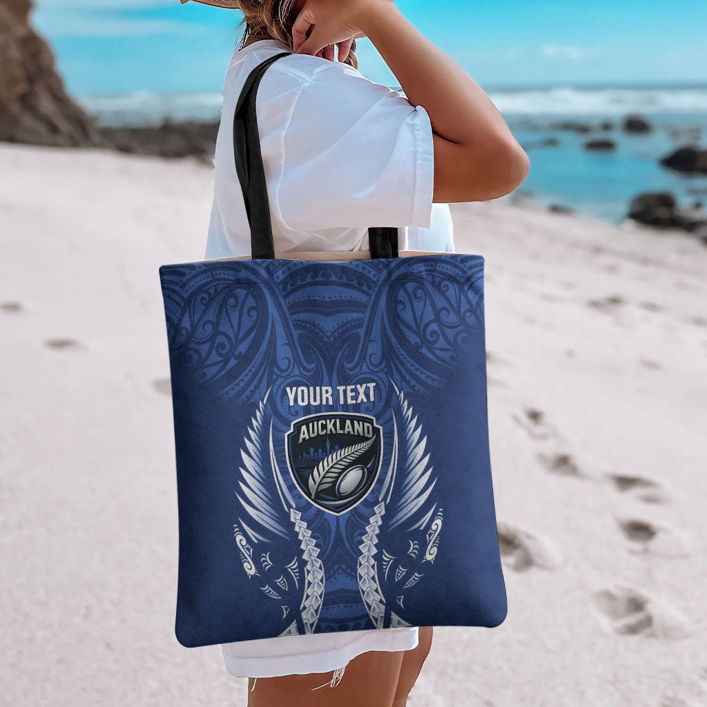 Auckland 2026 Rugby Custom Tote Bag NZ Maori Silver Fern LT14 - Polynesian Pride