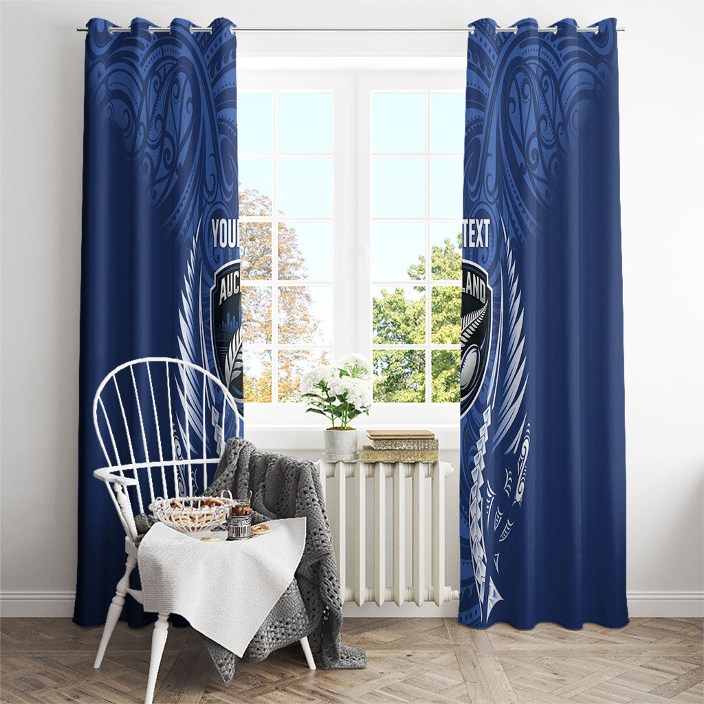 Auckland 2026 Rugby Custom Window Curtain NZ Maori Silver Fern