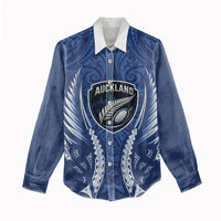 Auckland 2026 Rugby Custom Women Casual Shirt NZ Maori Silver Fern
