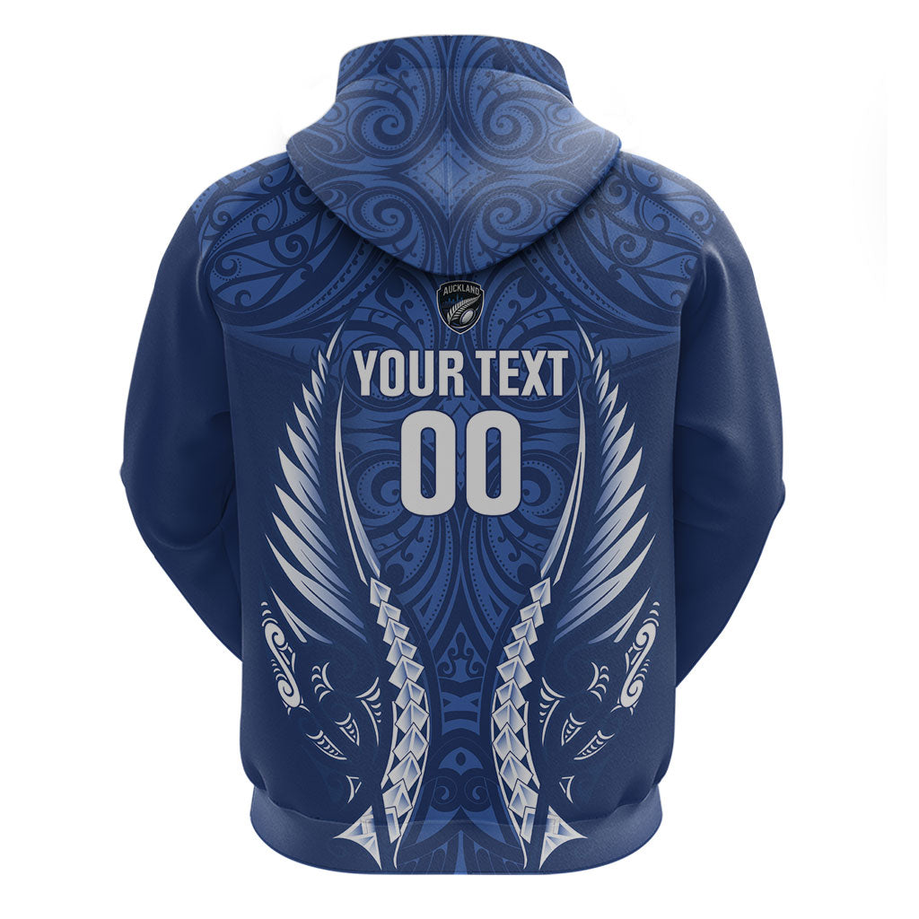 Auckland 2026 Rugby Custom Zip Hoodie NZ Maori Silver Fern LT14 - Polynesian Pride