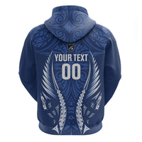 Auckland 2026 Rugby Custom Zip Hoodie NZ Maori Silver Fern LT14 - Polynesian Pride