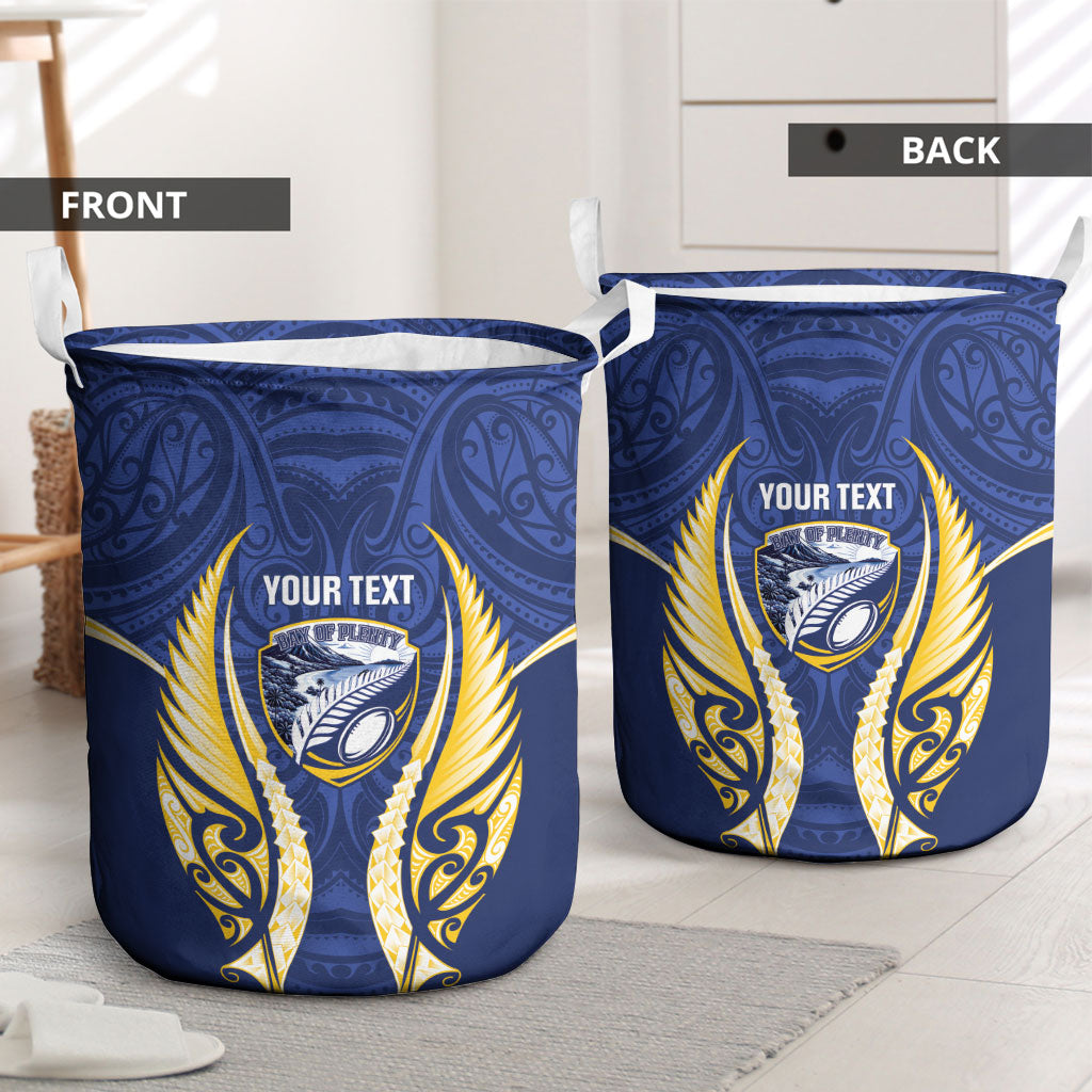 Bay of Plenty 2026 Rugby Custom Laundry Basket NZ Maori Silver Fern LT14 - Polynesian Pride